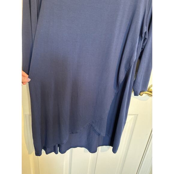 J Jill Wearever Collection Blue Tunic Size Large Minimalist Classic Casual - Picture 4 of 7